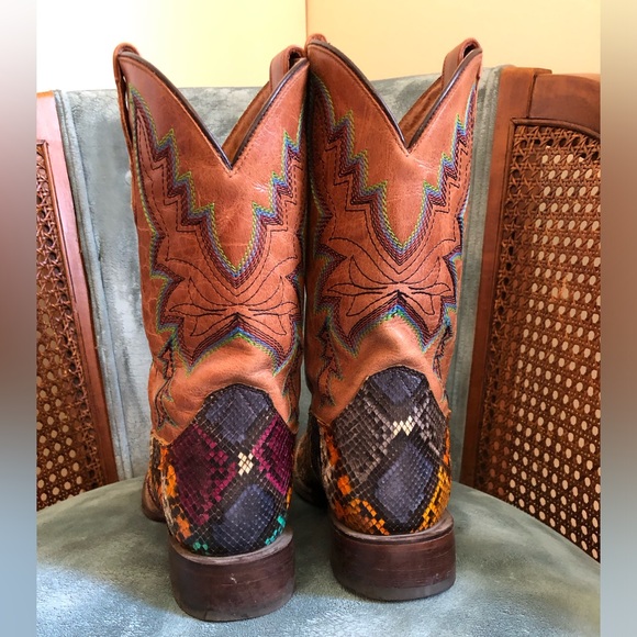 Dan Post Rainbow Python Boots - Picture 4 of 8
